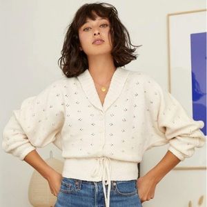 NWT Diane Kari- Gilet Madeleine (Oatmeal, XS)